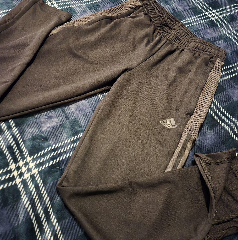 Adidas Soccer Pants Black/Grey in Youth 11/12